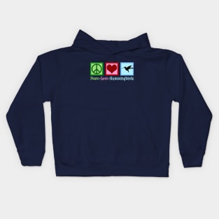 Peace Love Hummingbirds Kids Hoodie